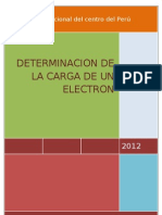 Determinacion de La Carga Del Electron