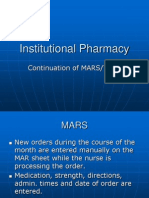Institutional Pharmacy: Continuation of MARS/TARS