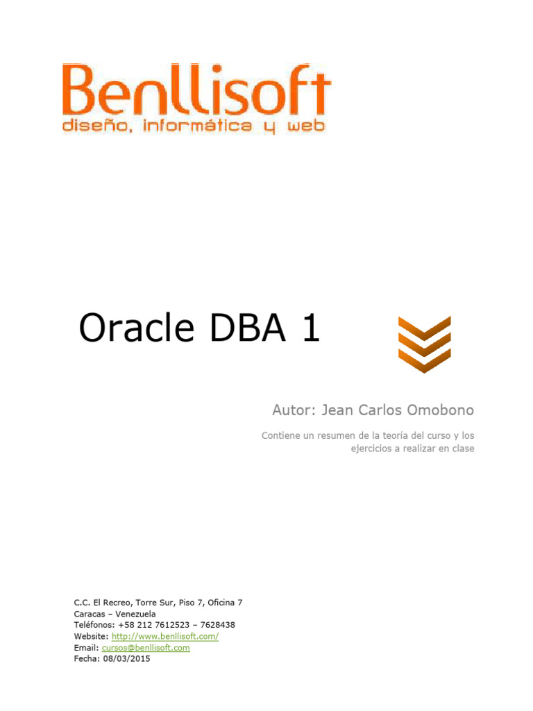 Curso de Oracle DBA: Creación y Administración | PDF | Bases de datos ...