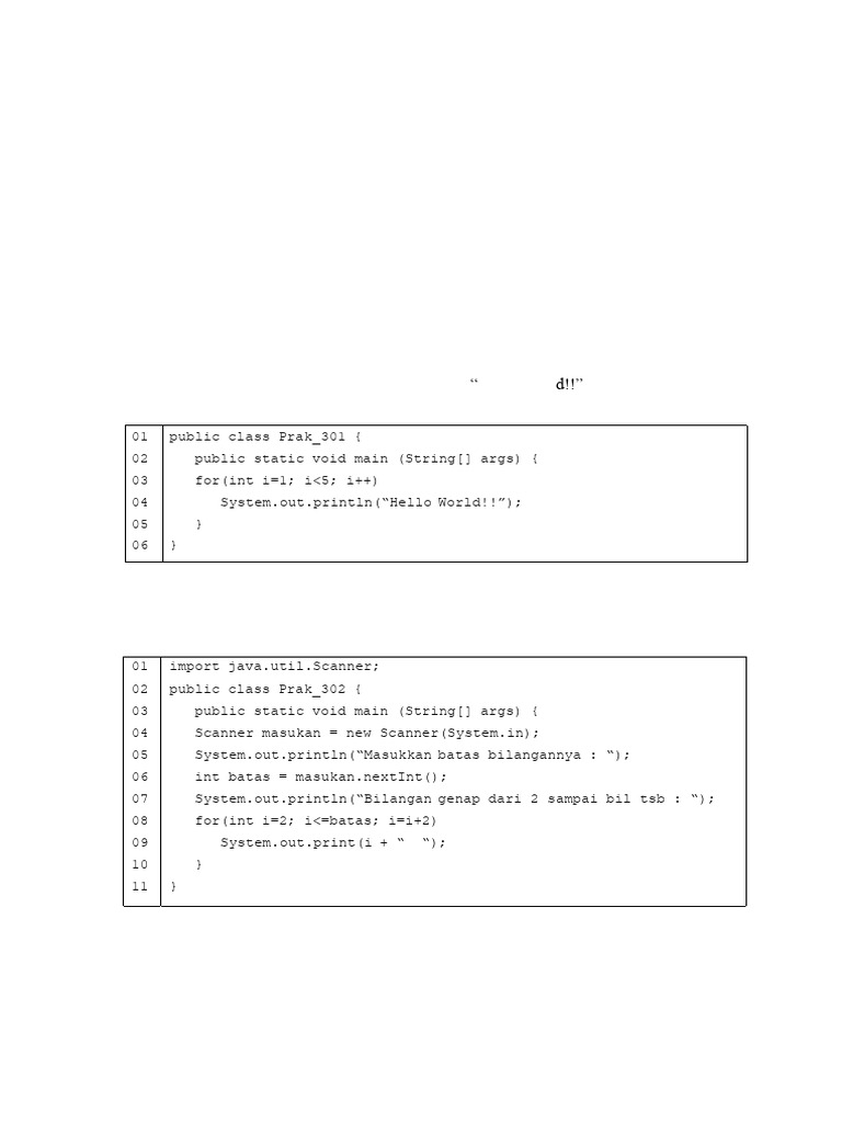 Program Perulangan dalam Java | PDF