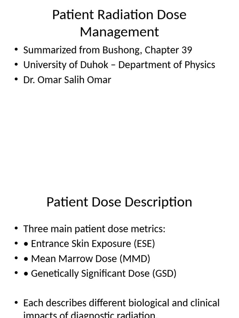 Patient Radiation Dose Management Bushong | PDF | Ct Scan | Theory Of ...