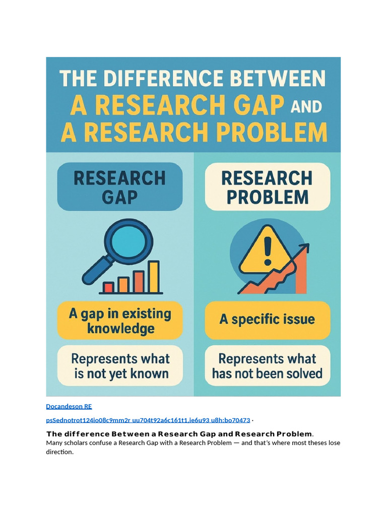 Research Gap vs. Research Problem Explained | PDF
