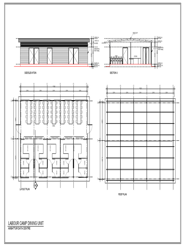 Ambattur Labour Camp Dining Unit Plans | PDF