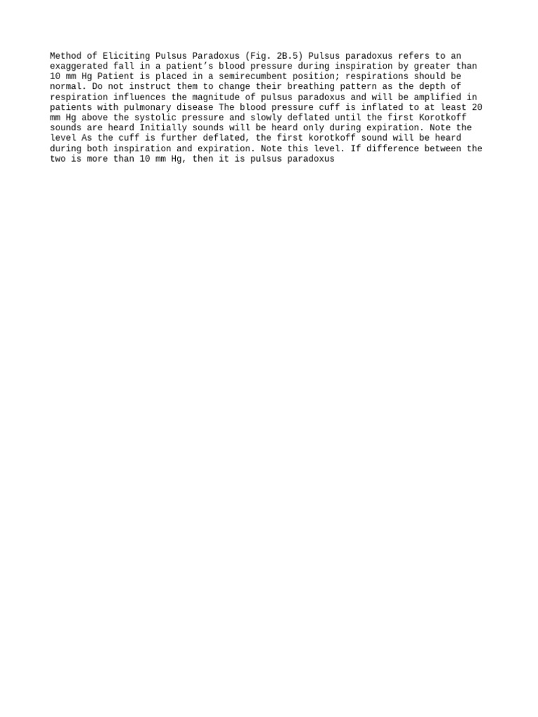 Pulsus Paradoxus | PDF