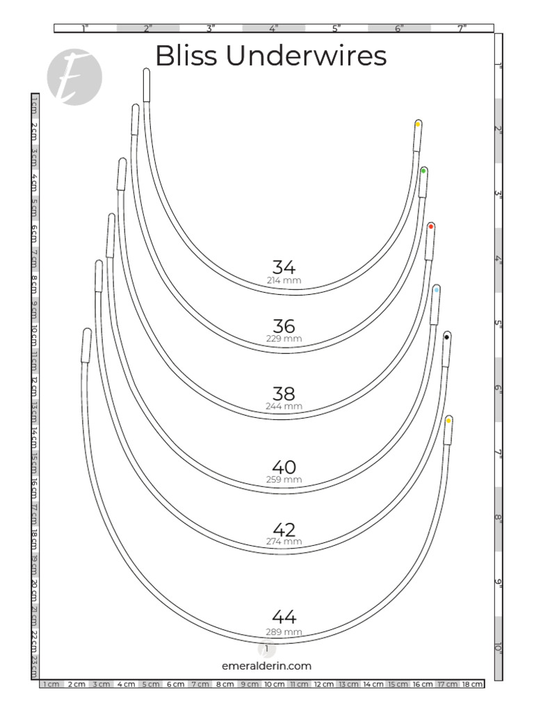 Bliss Underwires Size Chart | PDF