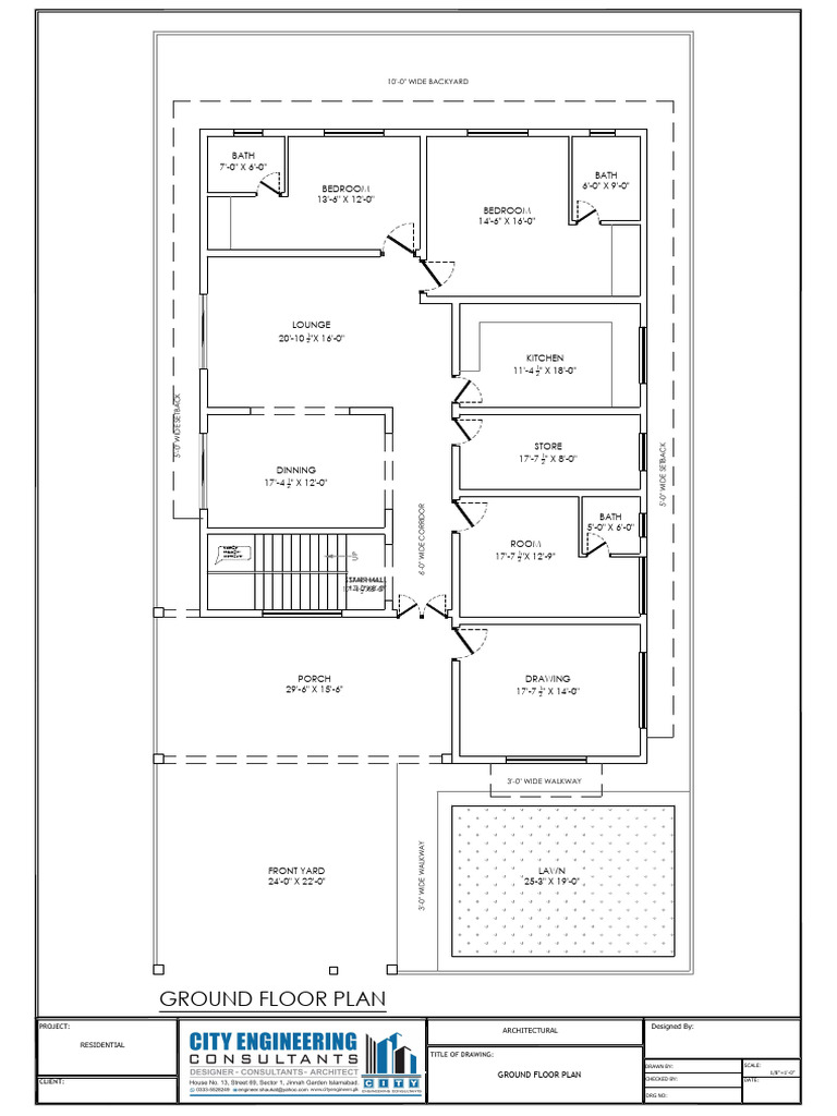 Residential Ground Floor Plans | PDF | Buildings And Structures ...