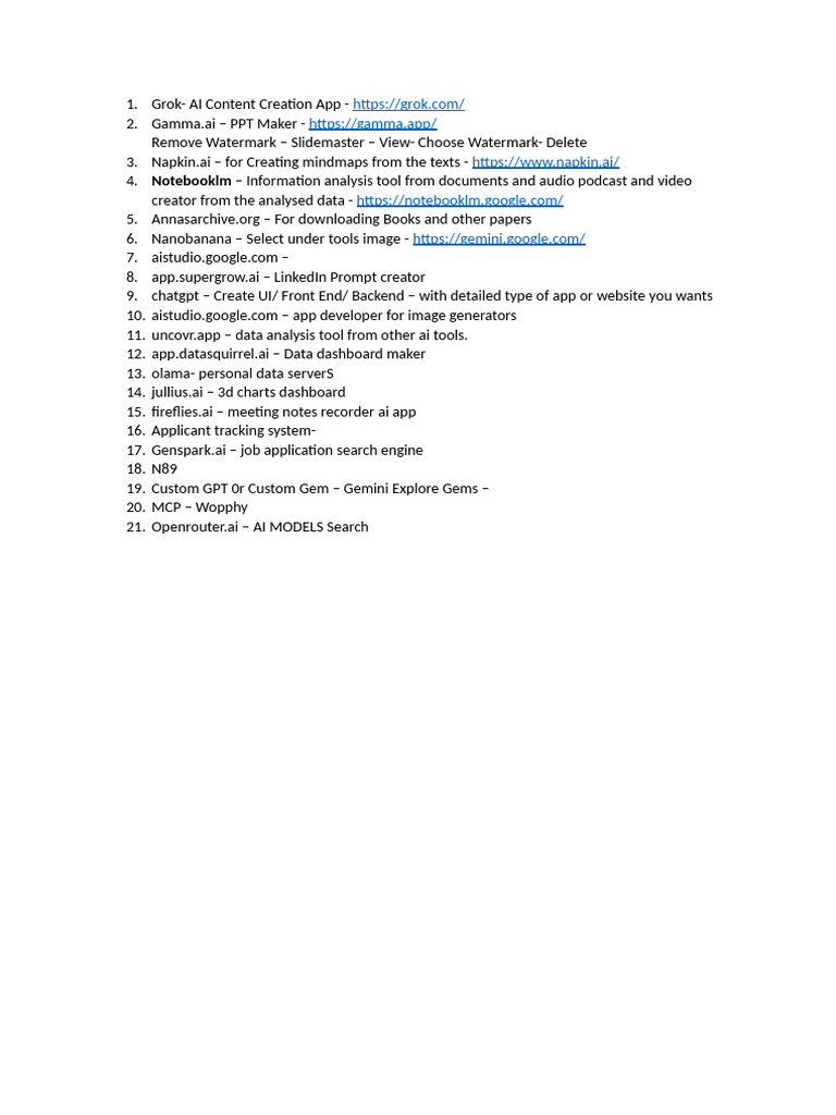 Top AI Tools for Content Creation | PDF
