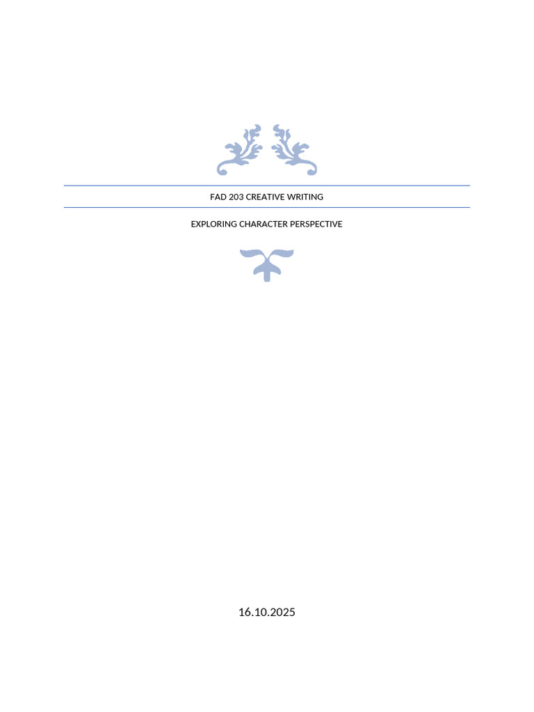Fad 203 Creative Writing | PDF | Thought