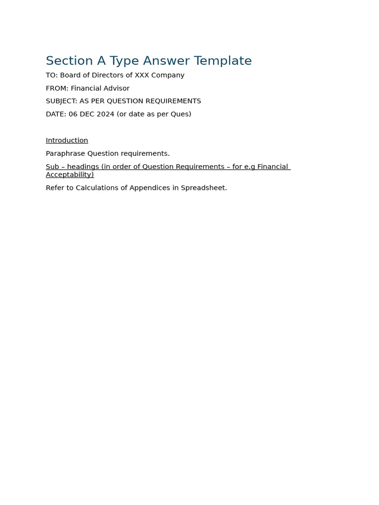 Financial Analysis Report Template | PDF