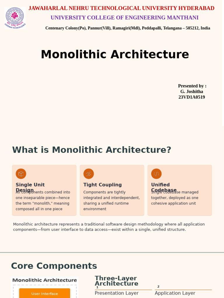 Overview of Monolithic Architecture | PDF | User Interface | Point Of Sale
