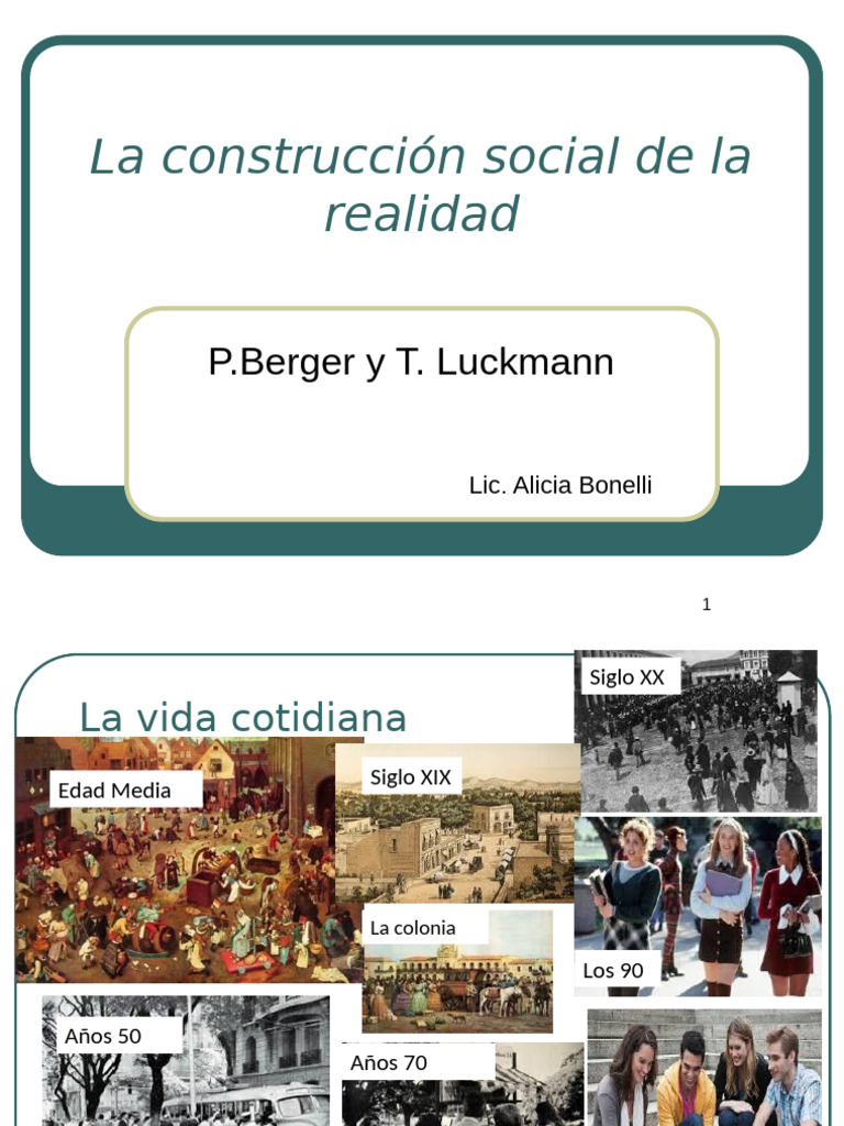 Construcción social de la realidad cotidiana | PDF | Socialización ...