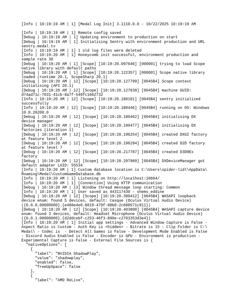 Medal App Initialization Log | PDF | Computer Architecture | Computer ...
