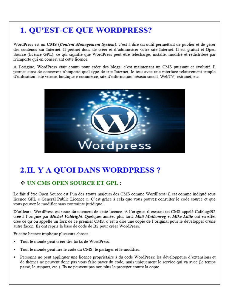 Introduction à WordPress et XAMPP | PDF | WordPress | Sites web