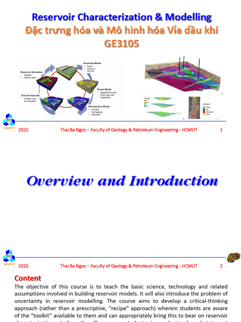 Reservoir Characterization & Modeling Course | PDF | Petroleum Reservoir