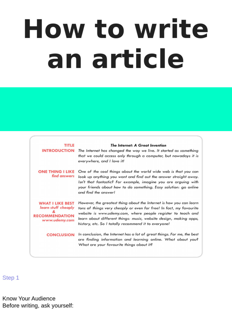 How to Write an Engaging Article | PDF | Thought | Human Communication