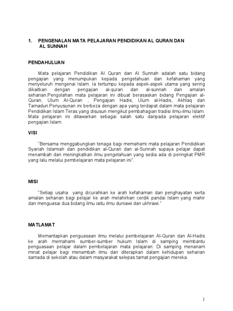 Alquran Dan Sunnah Pdf