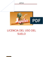 Licencia Del Uso Del Suelo Jupitux s.a. de c.V.