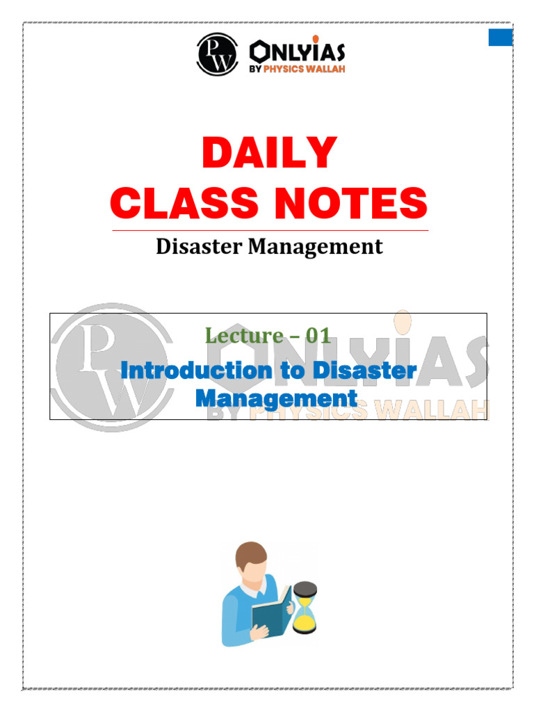 UPSC Disaster Management Overview | PDF | Natural Disasters | Emergency ...