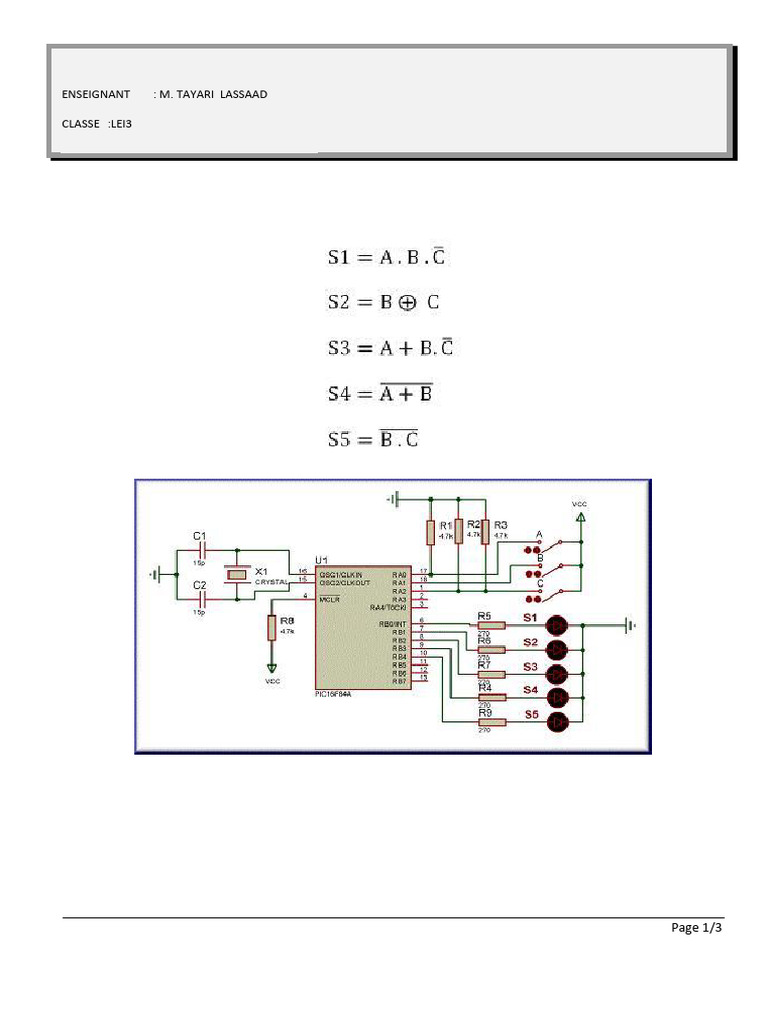 TP Microcontrôleurs : Programmation MIKROC | PDF | Microcontrôleur ...