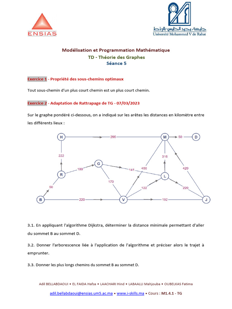 Théorie des Graphes : Algorithme de Dijkstra | PDF