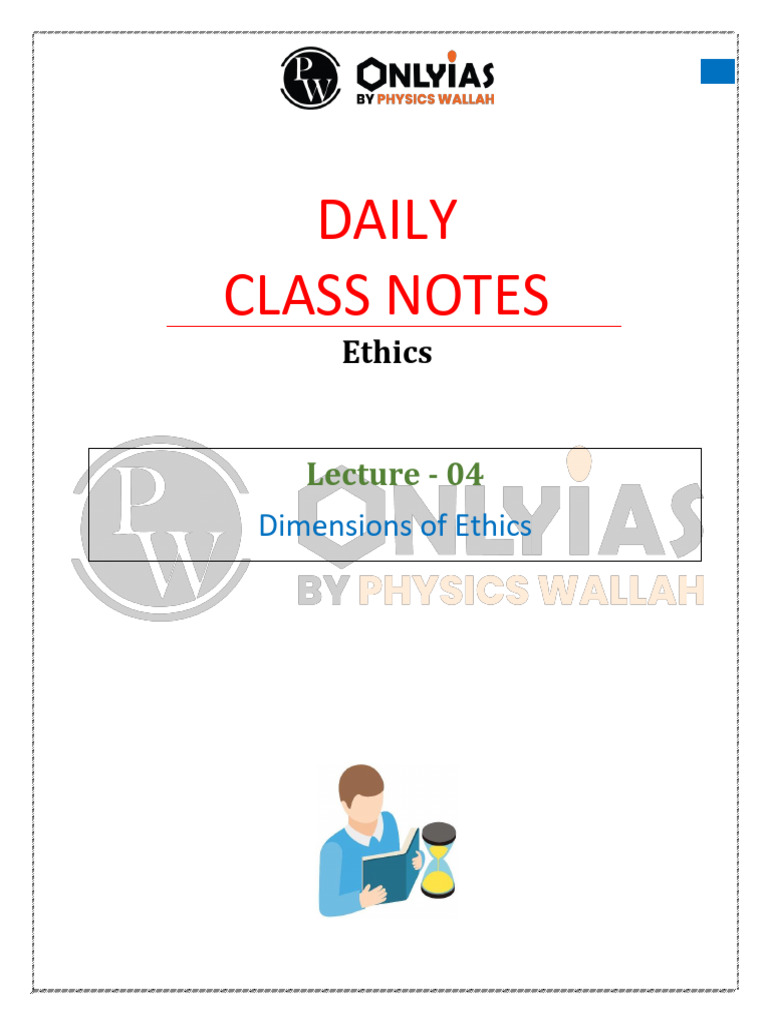 Ethics 04 - Daily Class Notes | PDF | Virtue | Virtue Ethics