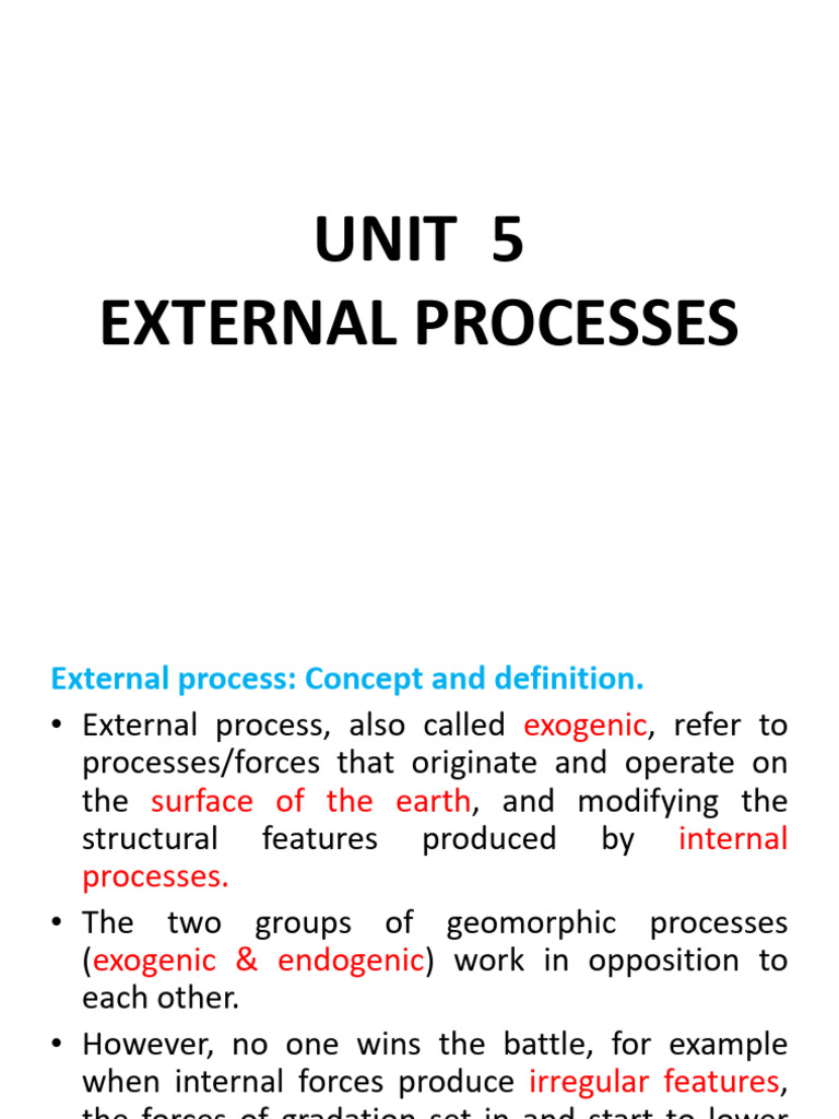 Understanding External Processes in Geomorphology | PDF | Erosion ...
