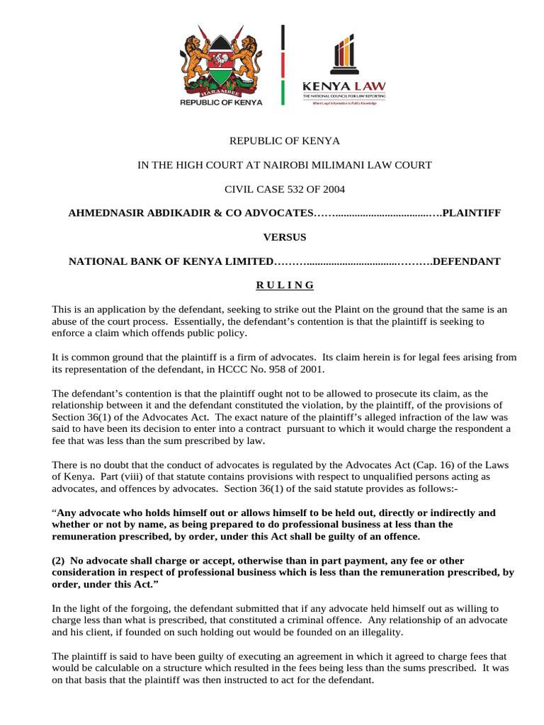 Champerty Legal Implications in Kenya | PDF | Advocate | Justice