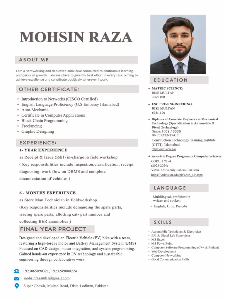 2 Mohsin CV | PDF