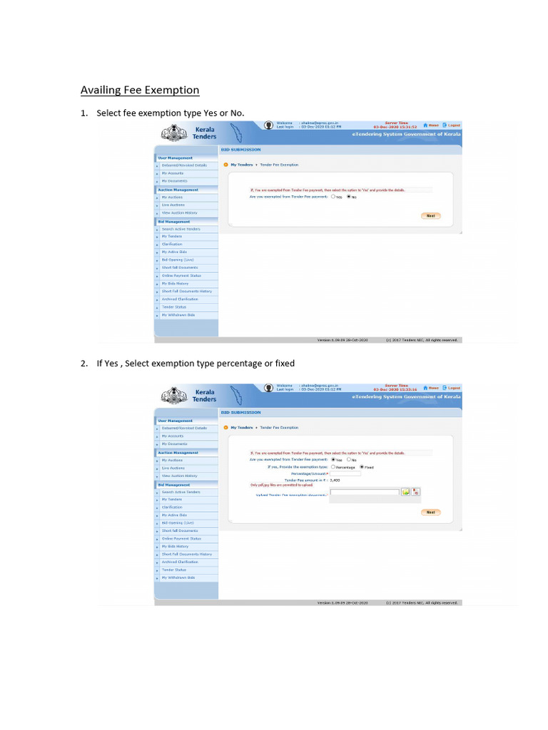 Fee Exemption Process Guide | PDF