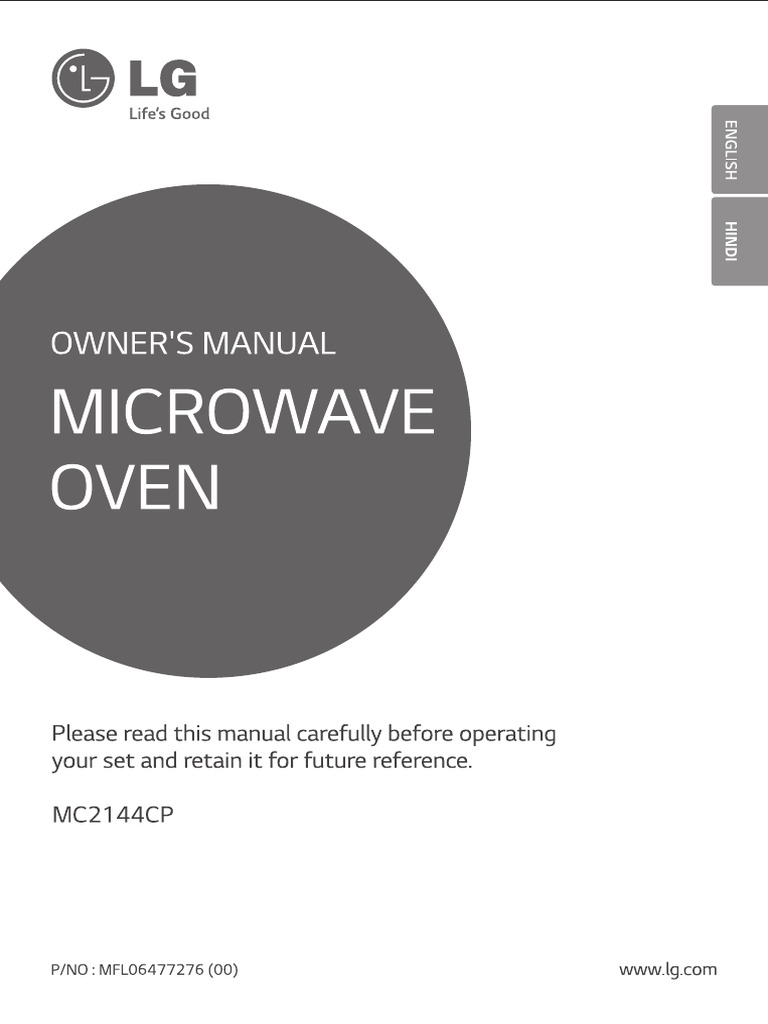 Microwave Manual | PDF