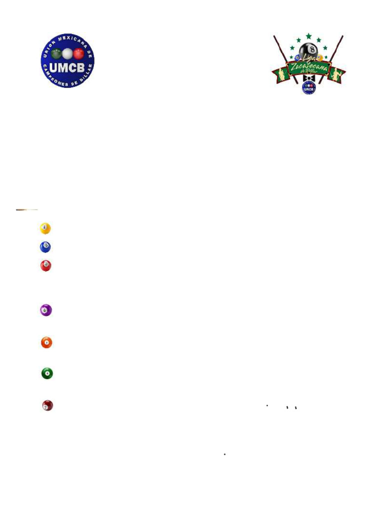 Convocatoria Liga Zacatecana de Billar Umcb | PDF | Cue Sports