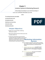 Chapter 7 Marketing Information Systems & Marketing Research