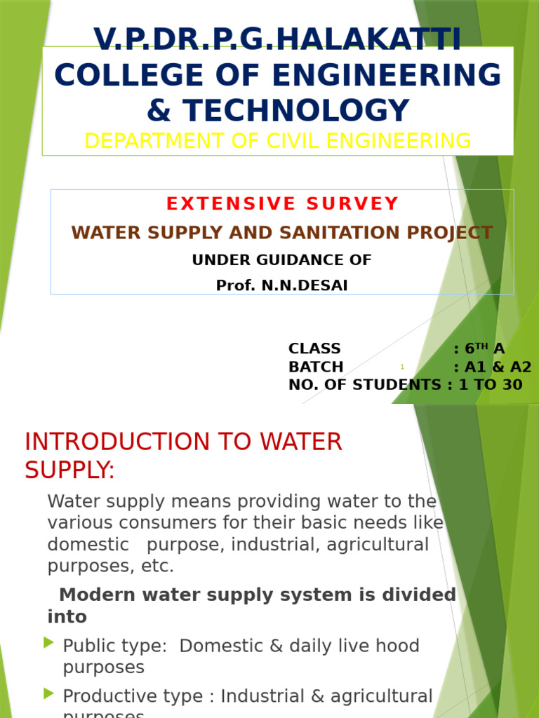 Water Supply Design for Lakeview Layout | PDF | Water Purification | Sewage