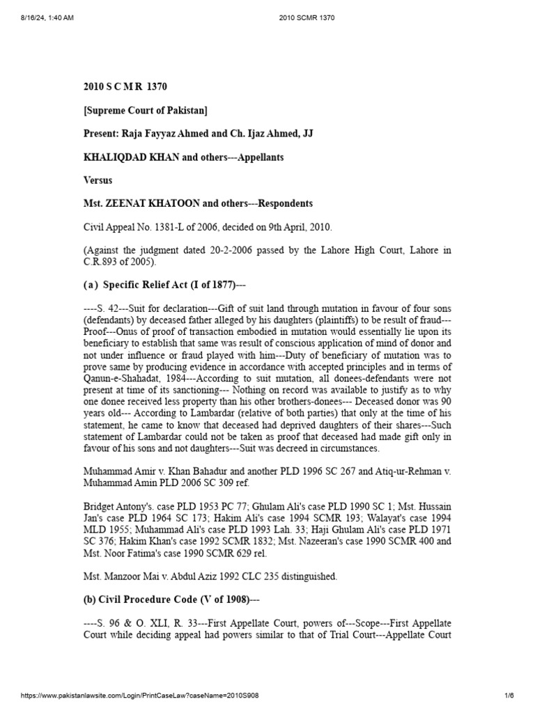Supreme Court Ruling on Fraudulent Gift | PDF | Lawsuit | Judgment (Law)