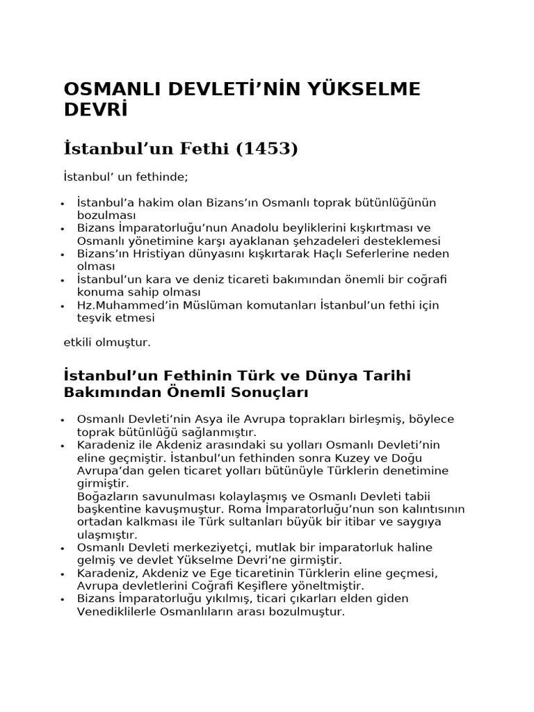 Osmanli Devleti̇ | PDF