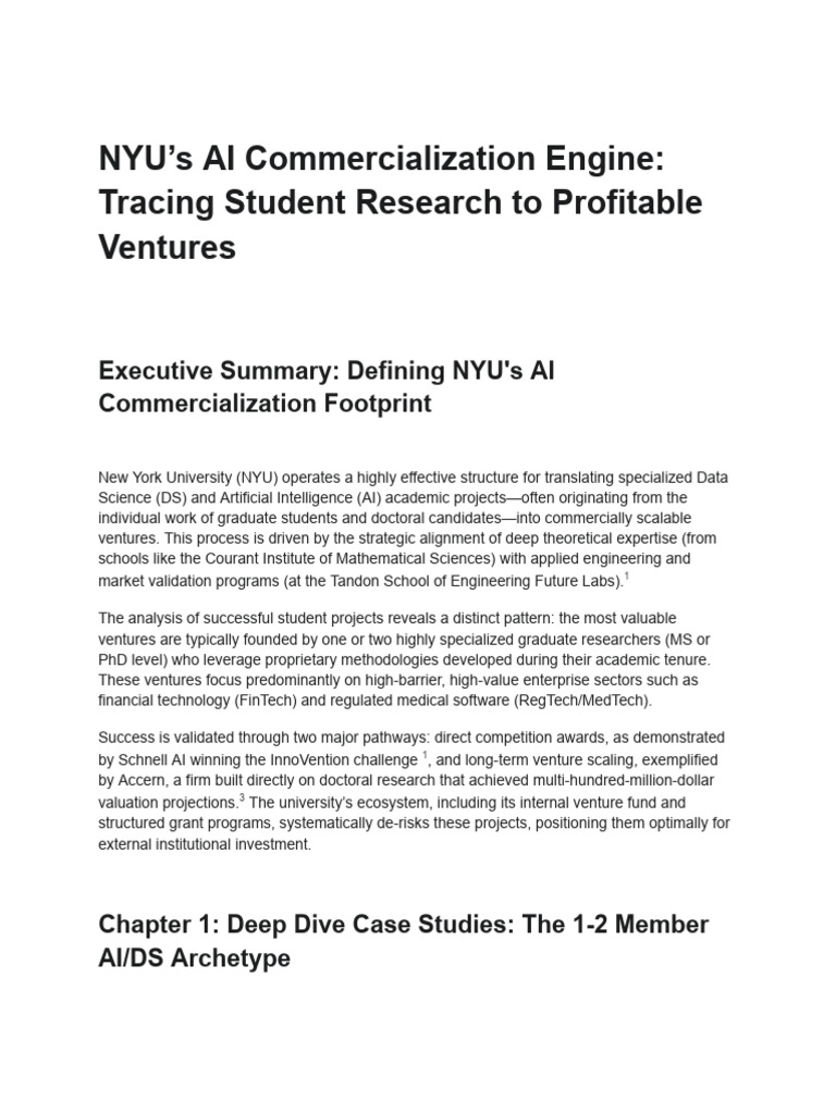 NYU AI - Data Science Student Ventures | PDF | Intelligence (AI ...