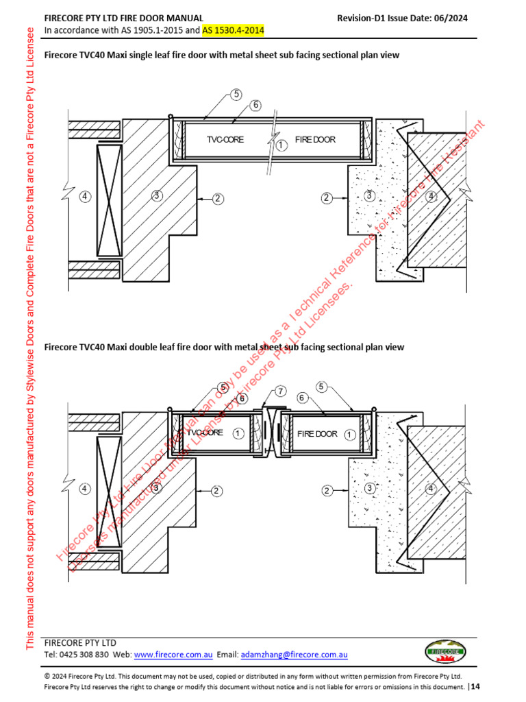 Firecore Fire Door Manual 2024 | PDF