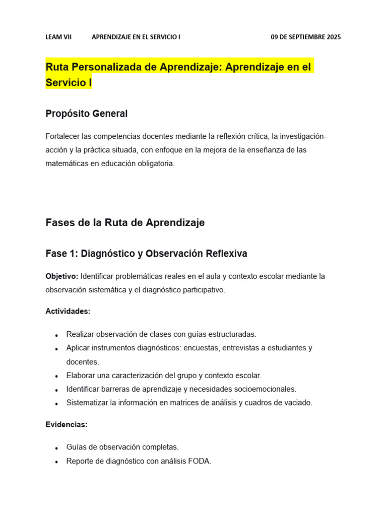 Ruta Personalizada de Aprendizaje | PDF | Evaluación | Enseñando
