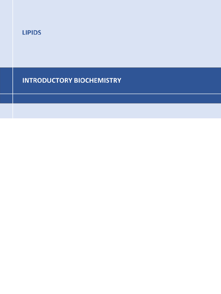 Lipids | PDF