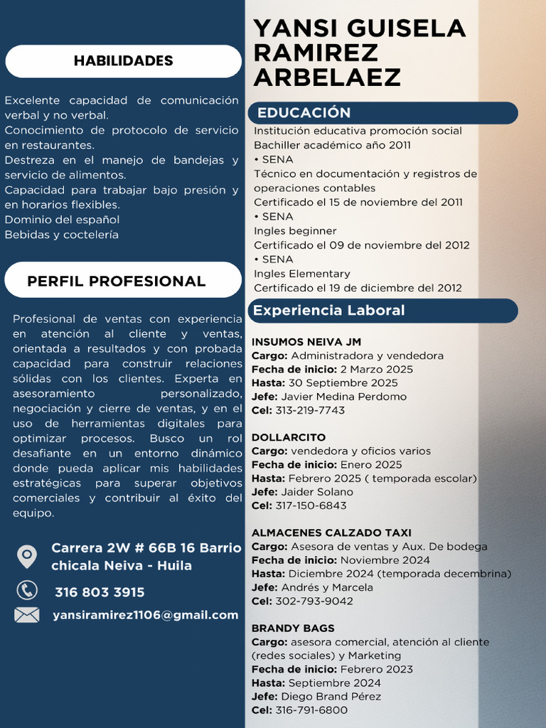 Curriculum Yansi Ramirez 2025 - 20251011 - 135904 - 0000 | PDF