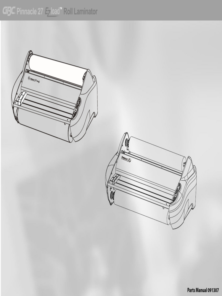 Pinnacle 27 Laminator Parts Manual | PDF | Mechanical Engineering ...