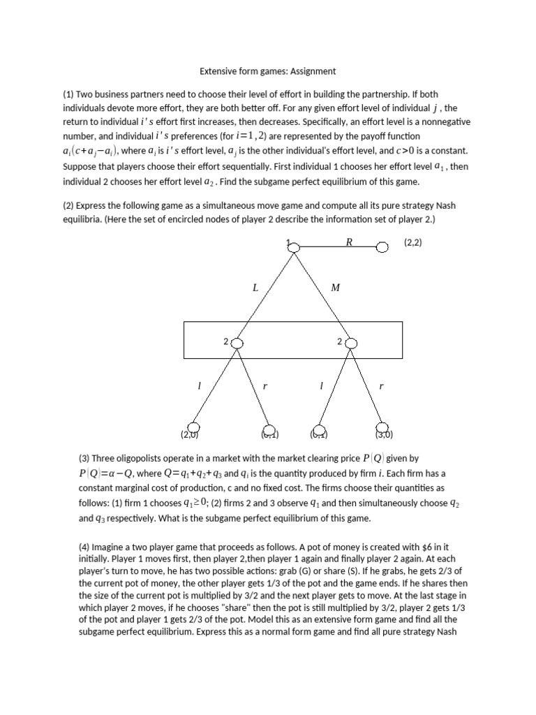Extensive Form Game Analysis | PDF | Systems Theory | Mathematical And ...