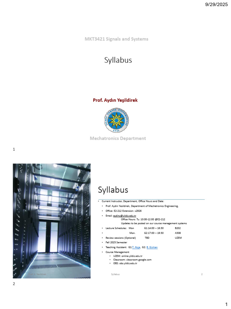 Signals and Systems Syllabus 2025 | PDF | Laplace Transform | Computer ...