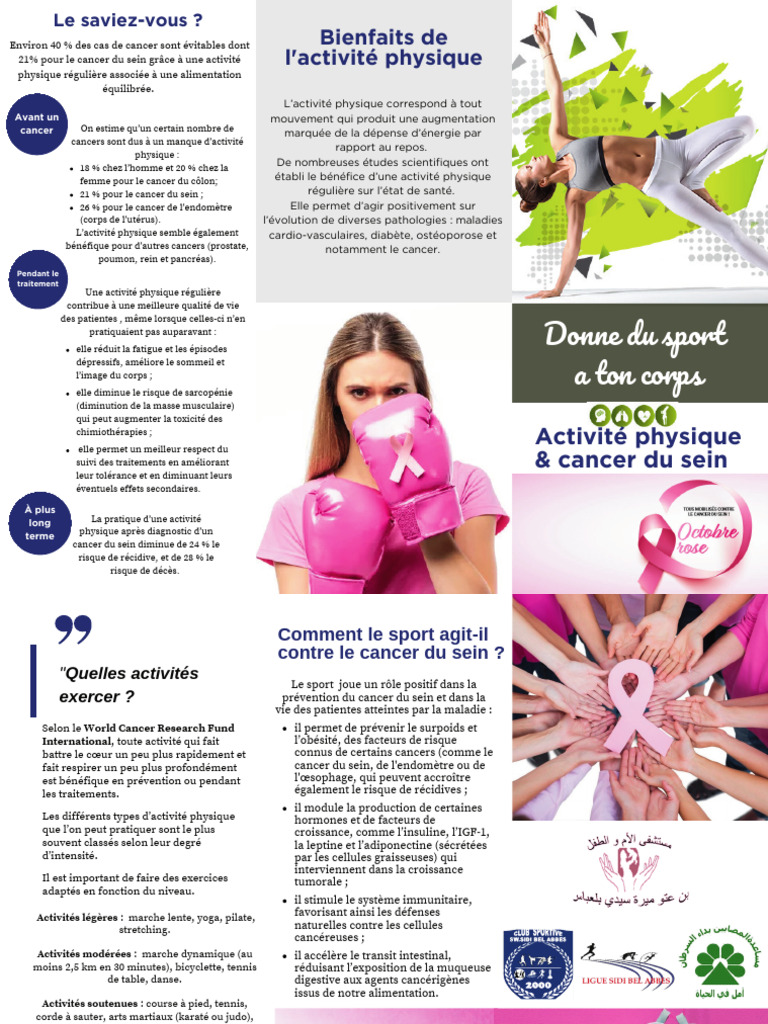 Activité physique et cancer du sein | PDF | Cancer | Cancer du sein