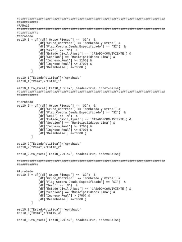 Rama 10 Codigo | PDF