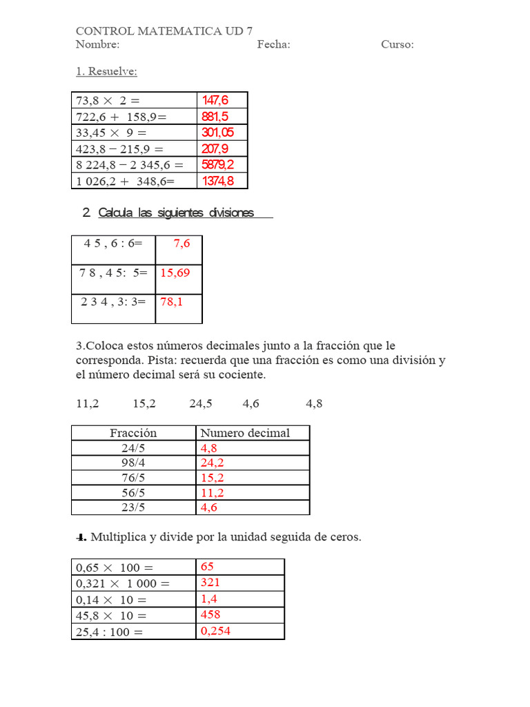 Ejercicios de Matemáticas: Operaciones y Problemas | PDF