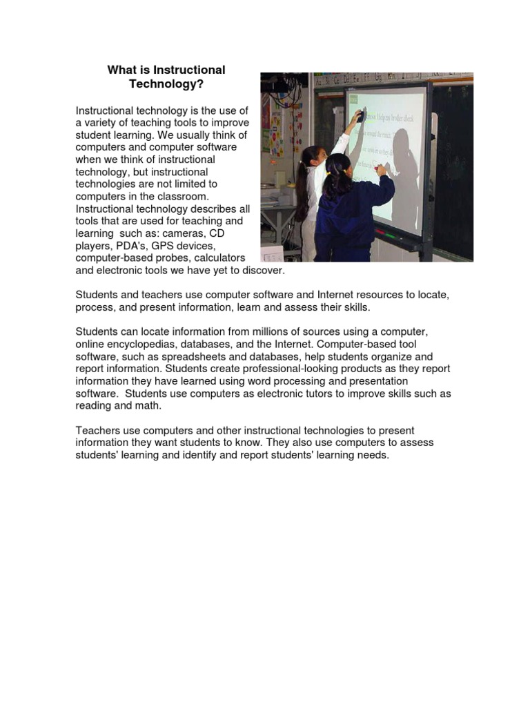 Overview of Instructional Design Models | PDF | Instructional Design ...