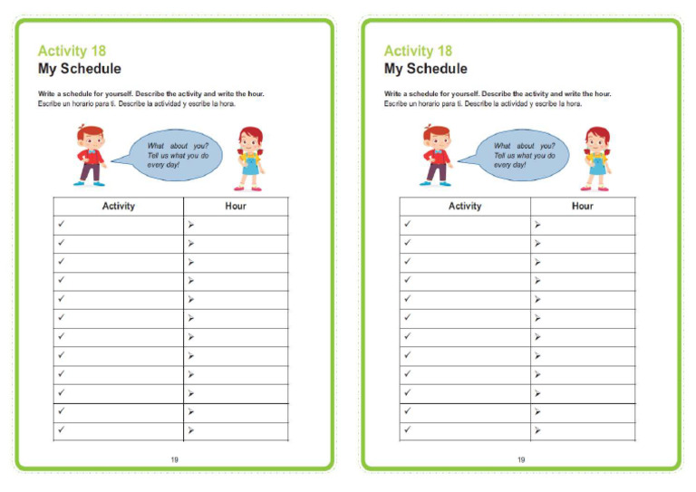 5to - Routine Chart | PDF