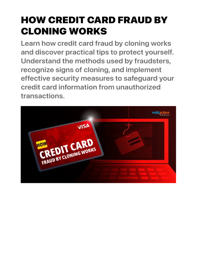 Understanding Credit Card Cloning Fraud | PDF | Credit Card | Emv