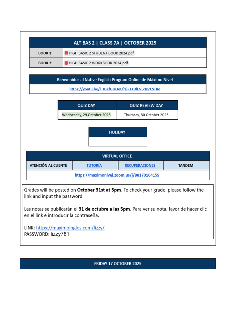 ALT BAS 2 Class 7A Overview 2025 | PDF | Hamburgers | Plural